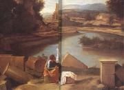 Nicolas Poussin Landscape with Saint Matthew and the Angel (mk10) oil on canvas